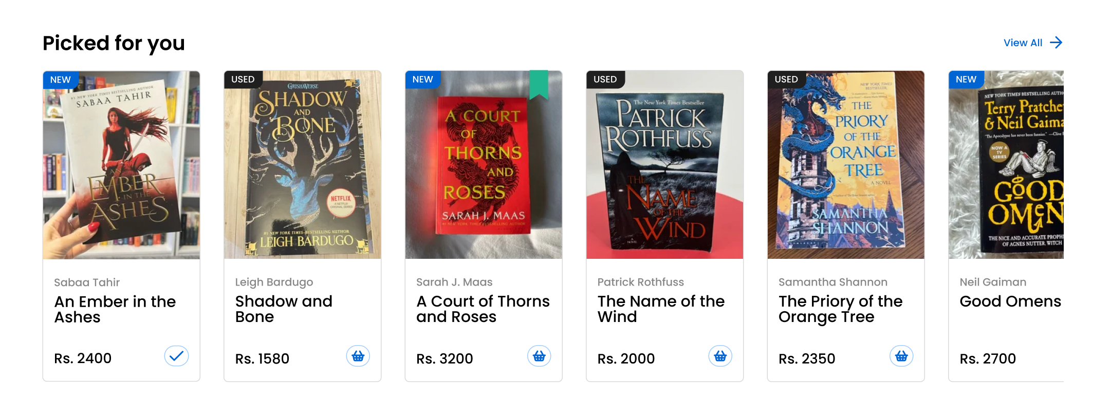 Book listing